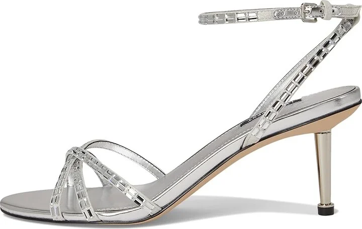 Nine West Amseta Women's Dress Sandals Silver : 10 M, Rubber/Synthetic - Image 6