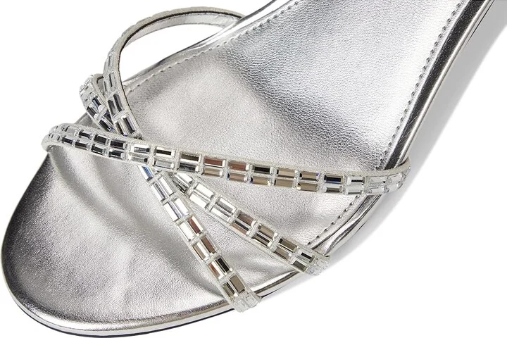 Nine West Amseta Women's Dress Sandals Silver : 10 M, Rubber/Synthetic - Image 7