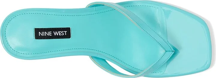 Nine West Andela Women's Dress Sandals Blue Patent : 8.5 M, Rubber/Synthetic - Image 2