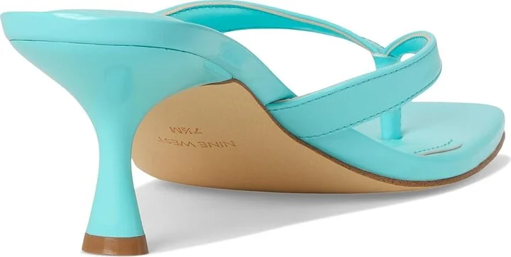 Nine West Andela Women's Dress Sandals Blue Patent : 8.5 M, Rubber/Synthetic - Image 4