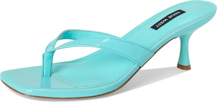 Nine West Andela Women's Dress Sandals Blue Patent : 8.5 M, Rubber/Synthetic - Image 5