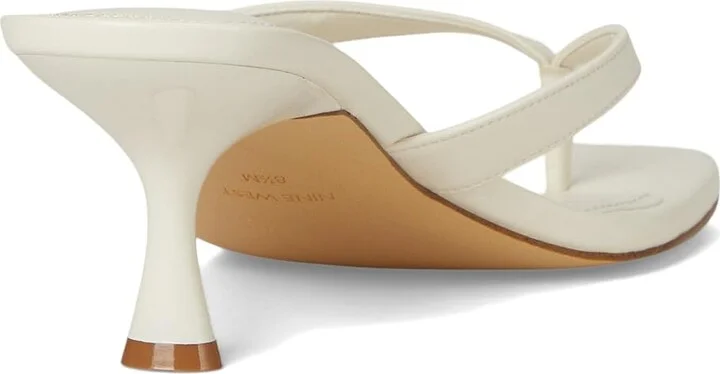Nine West Andela Women's Dress Sandals Cream : 9.5 M, Rubber/Synthetic - Image 4