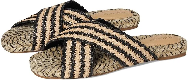Nine West Animay Women's Dress Sandals Black/Natural : 8 M, Synthetic