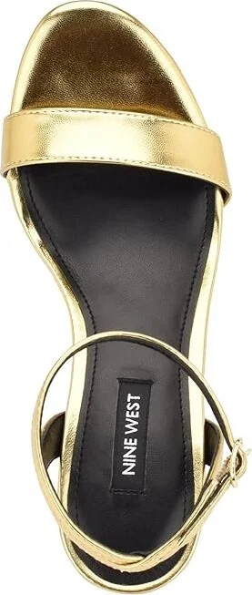 Nine West Anny Women's Sandals Gold : 7 M, Synthetic - Image 2