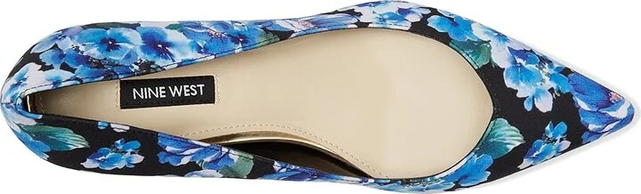 Nine West Ariella 2 High Women's Heels Blue Bouquet Floral : 5 M, Leather/Synthetic - Image 2