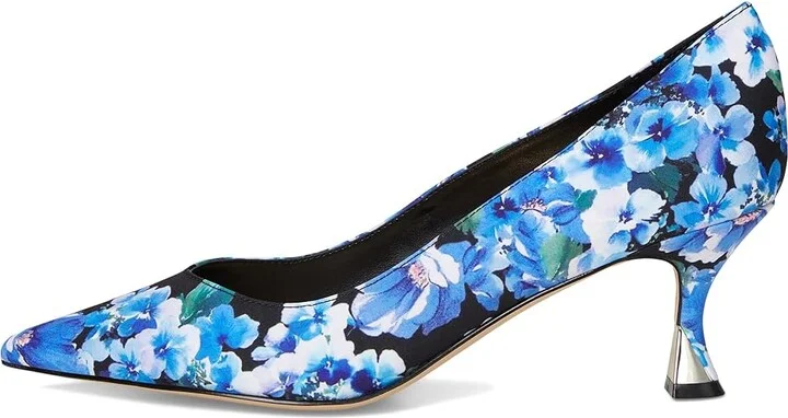 Nine West Ariella 2 High Women's Heels Blue Bouquet Floral : 5 M, Leather/Synthetic - Image 6