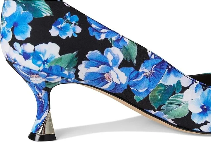Nine West Ariella 2 High Women's Heels Blue Bouquet Floral : 5 M, Leather/Synthetic - Image 7
