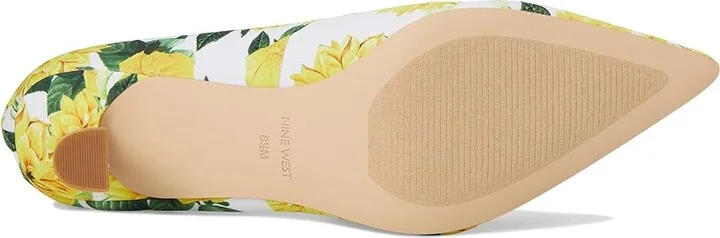 Nine West Ariella 2 High Women's Heels Yellow Rose Floral : 8.5 M, Leather/Synthetic - Image 3