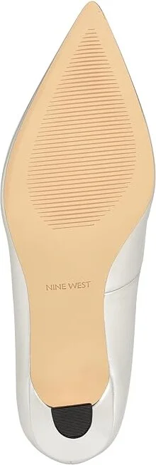 Nine West Ariella High Women's Heels Silver : 8.5 M, Faux Leather - Image 3