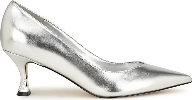Nine West Ariella High Women's Heels Silver : 8.5 M, Faux Leather - Image 6