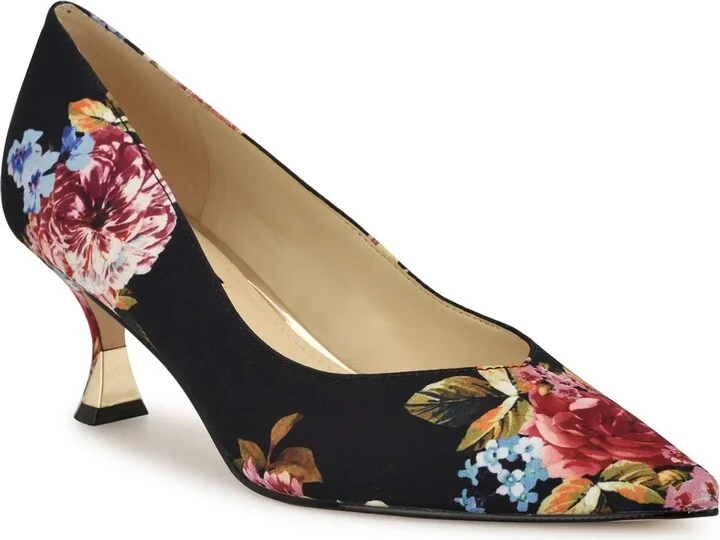 Black/Multicolor Floral Print