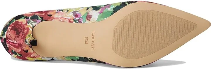 Nine West Arlene High Women's Heels Black Fall Floral : 7 M, Suede - Image 3