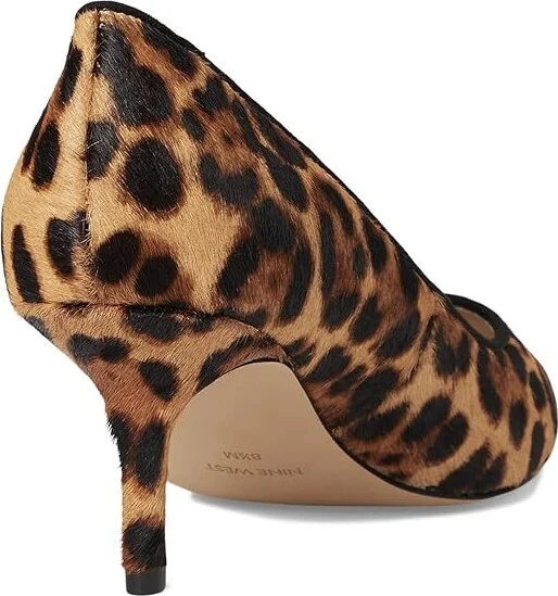 Nine West Arlene High Women's Heels Leopard : 7 M, Suede - Image 4