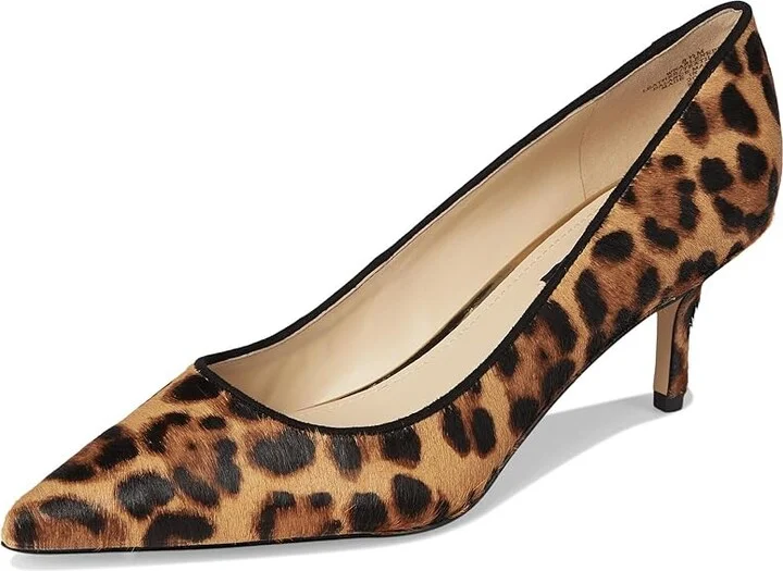 Nine West Arlene High Women's Heels Leopard : 7 M, Suede - Image 5