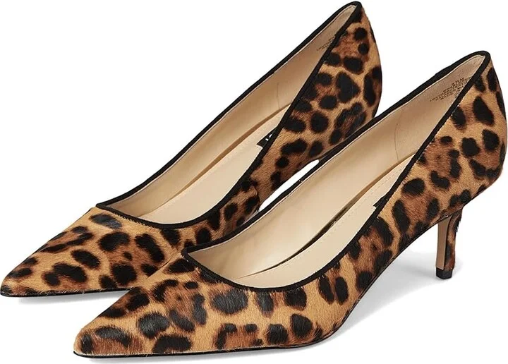 Nine West Arlene High Women's Heels Leopard : 7 M, Suede