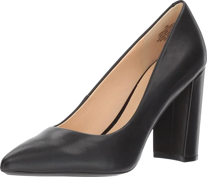 Nine West Astoria9x9 Block Heel Pump High Women's Heels Black Leather : 5.5 M - Image 2