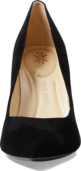 Nine West Astoria9x9 Block Heel Pump High Women's Heels Black Suede : 5 M, Leather/Suede - Image 3