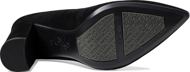 Nine West Astoria9x9 Block Heel Pump High Women's Heels Black Suede : 5 M, Leather/Suede - Image 4