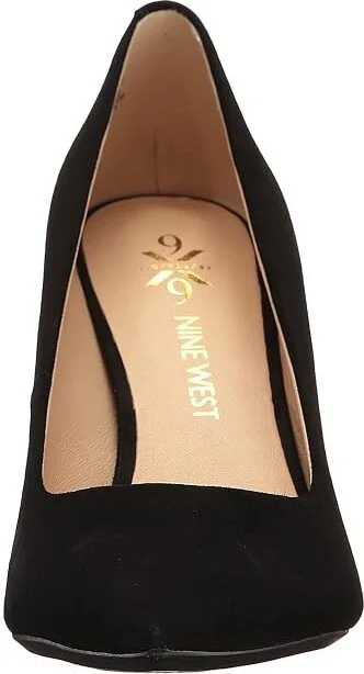 Nine West Astoria9x9 Block Heel Pump High Women's Heels Black Suede : 5 M, Leather/Suede - Image 6
