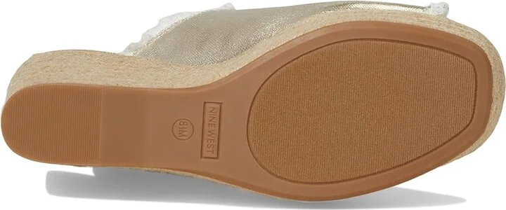 Nine West Baja Women's Dress Sandals Gold : 10 M, Canvas - Image 3