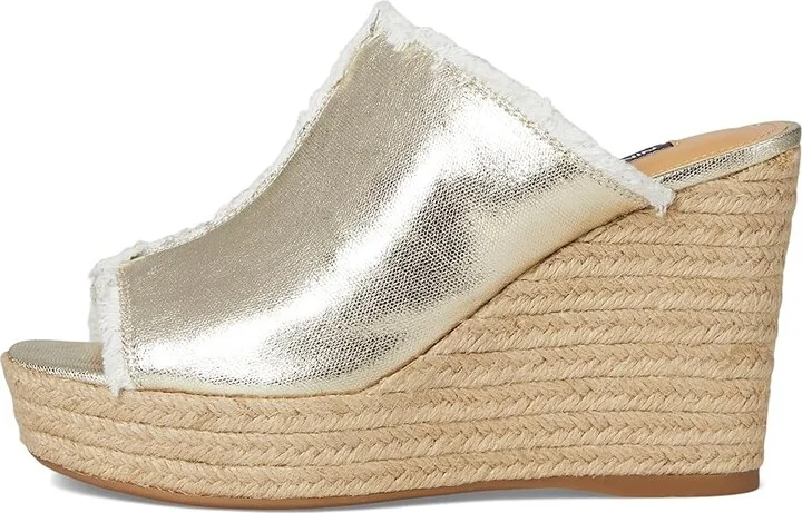 Nine West Baja Women's Dress Sandals Gold : 10 M, Canvas - Image 6