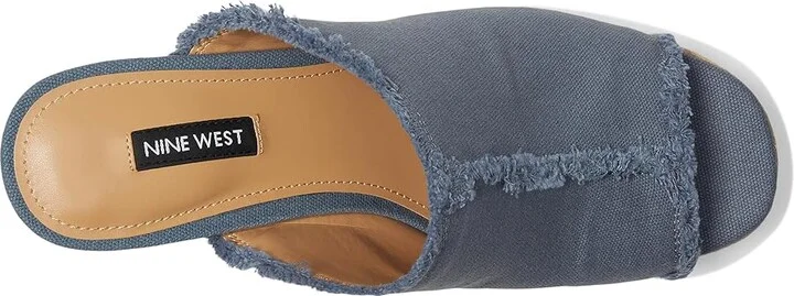 Nine West Baja Women's Dress Sandals Light Blue : 10 M, Canvas - Image 2