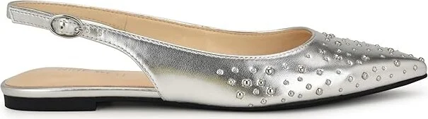 Nine West Beamz Women's Flat Shoes Silver : 10 M, Leather - Image 6