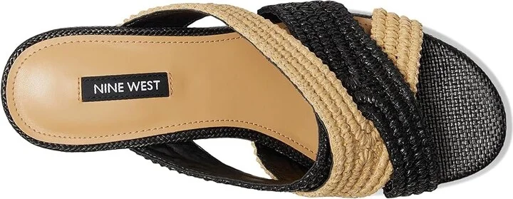 Nine West Bemay Women's Dress Sandals Black/Natural : 11 M, Rubber - Image 2