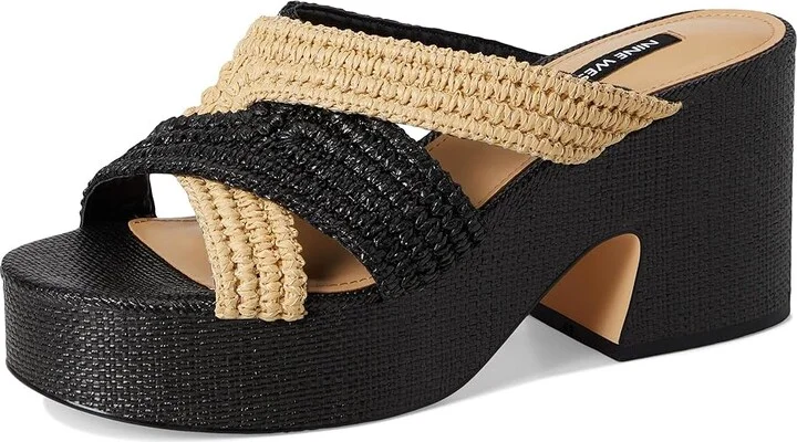 Nine West Bemay Women's Dress Sandals Black/Natural : 11 M, Rubber - Image 5