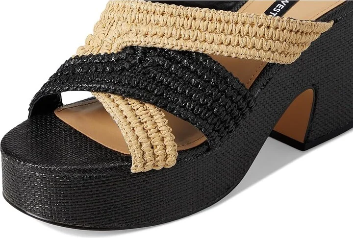 Nine West Bemay Women's Dress Sandals Black/Natural : 11 M, Rubber - Image 7
