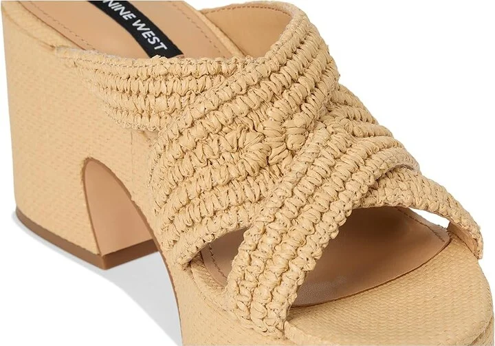 Nine West Bemay Women's Dress Sandals Light Natural : 8 M, Rubber - Image 7