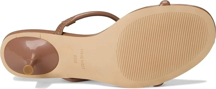 Nine West Berri Women's Dress Sandals Medium Natural Patent : 5 M, Leather - Image 3