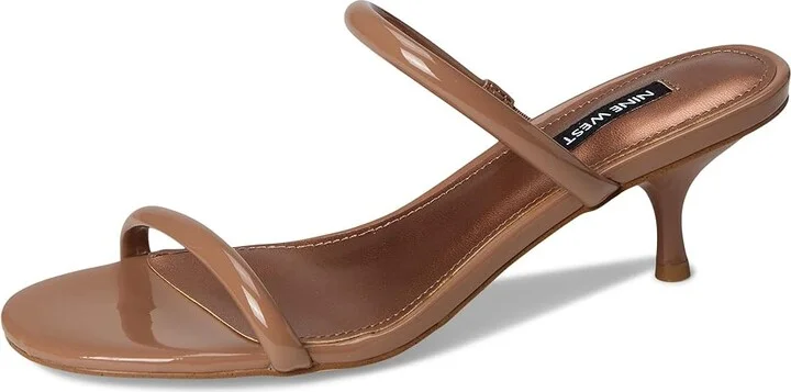 Nine West Berri Women's Dress Sandals Medium Natural Patent : 5 M, Leather - Image 5