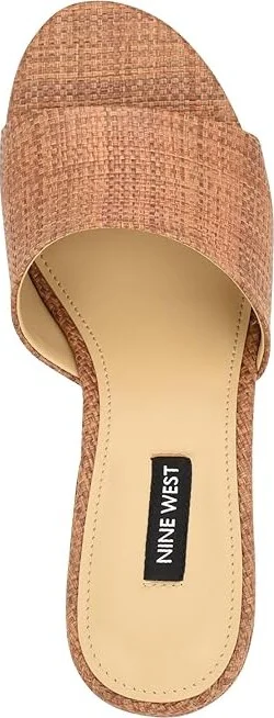 Nine West Boone Women's Sandals Dark Brown Woven : 9.5 M, Leather/Rubber - Image 2
