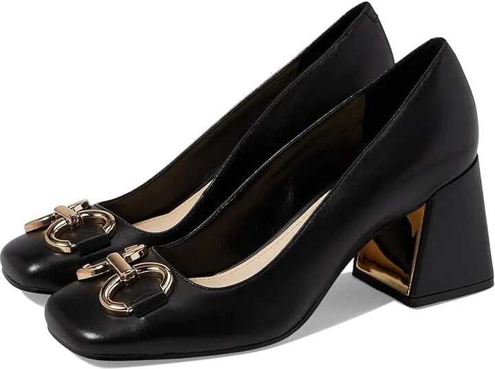 Nine West Caven High Women's Heels Black Leather : 7 M, Leather/Suede