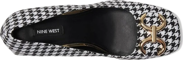 Nine West Caven High Women's Heels Black/White Houndstooth : 6 M, Leather/Suede - Image 2