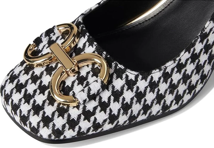 Nine West Caven High Women's Heels Black/White Houndstooth : 6 M, Leather/Suede - Image 7