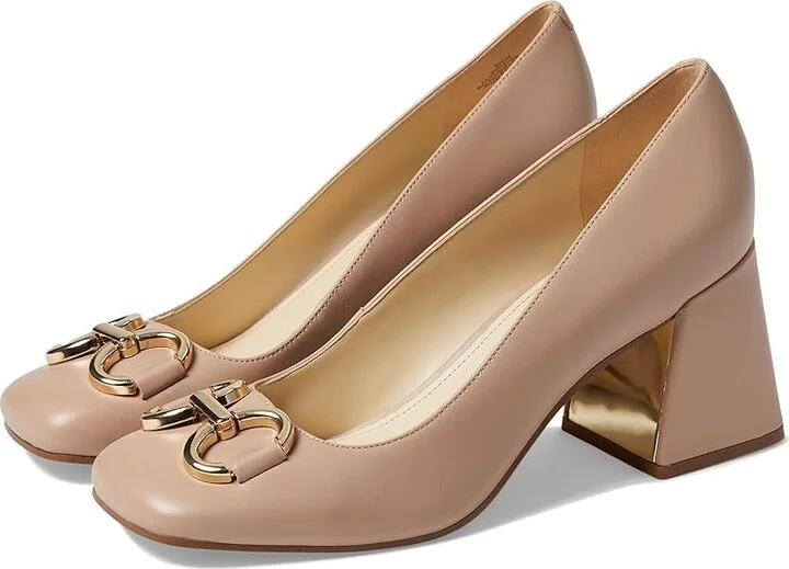 Nine West Caven High Women's Heels Light Natural Leather : 11 M, Leather/Suede