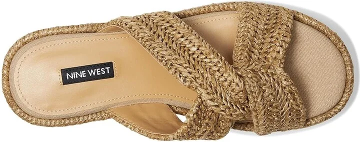 Nine West Cerry Women's Dress Sandals Light Natural : 9.5 M, Synthetic - Image 2