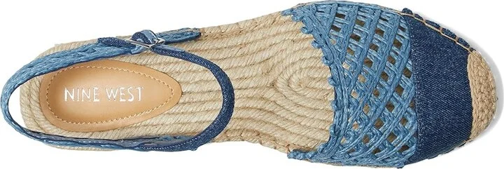 Nine West Darby Women's Dress Sandals Blue Denim : 8.5 M, Synthetic - Image 2