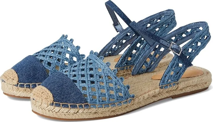 Nine West Darby Women's Dress Sandals Blue Denim : 8.5 M, Synthetic