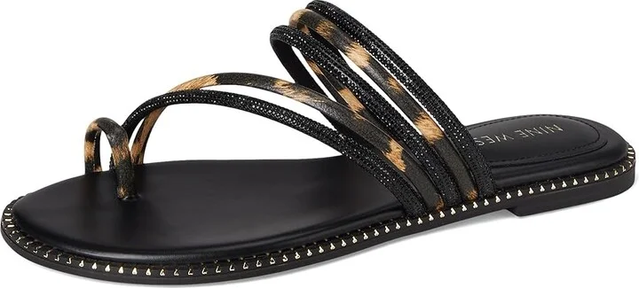 Nine West Dashin Women's Dress Sandals Black/Leopard : 9.5 M, Synthetic - Image 5