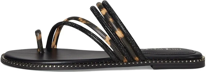Nine West Dashin Women's Dress Sandals Black/Leopard : 9.5 M, Synthetic - Image 6