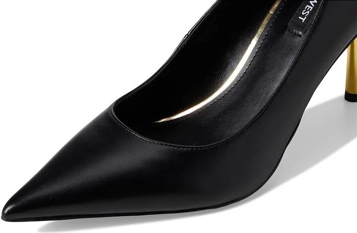 Nine West Deonne High Women's Heels Black : 5.5 M, Leather/Rubber - Image 7