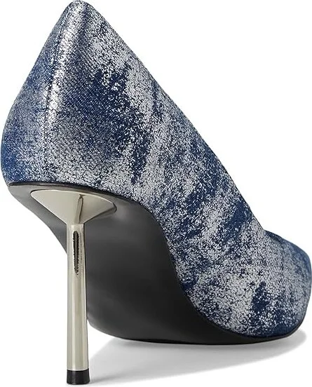Nine West Deonne High Women's Heels Dark Blue : 5 M, Leather/Rubber - Image 4