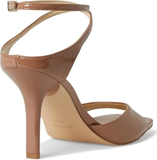 Nine West Devans Women's Dress Sandals Medium Natural Patent : 9 M, Faux Leather/Synthetic - Image 4
