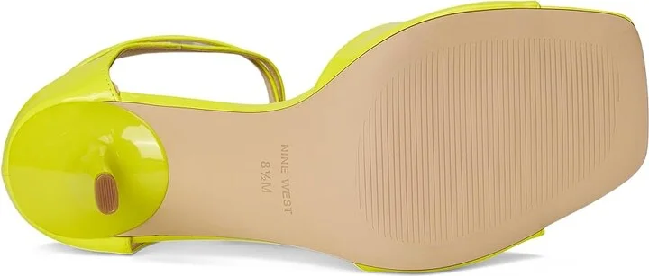 Nine West Devans Women's Dress Sandals Yellow Patent : 9 M, Faux Leather/Synthetic - Image 3
