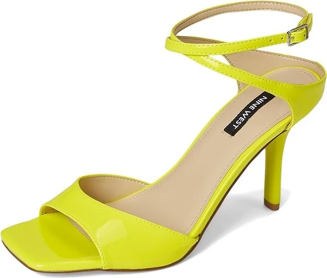 Nine West Devans Women's Dress Sandals Yellow Patent : 9 M, Faux Leather/Synthetic - Image 5