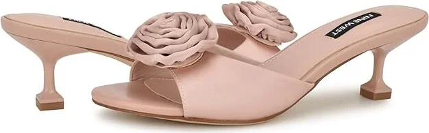 Nine West Dhalia Women's Sandals Light Pink Satin : 7 M, Rubber/Synthetic