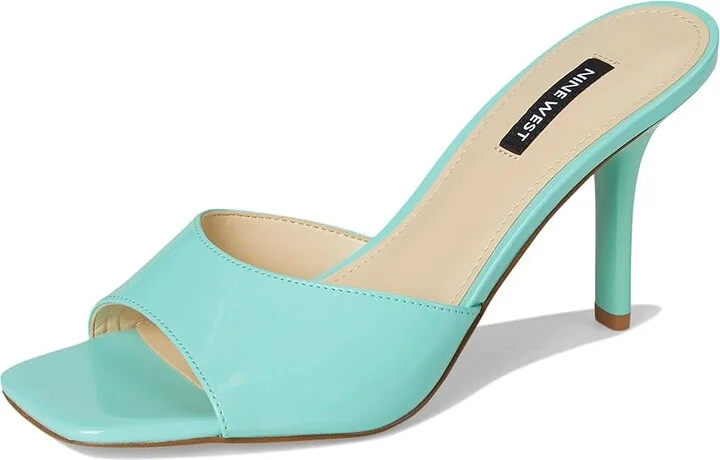 Nine West Disko Women's Dress Sandals Light Blue Patent : 7.5 M, Synthetic - Image 5